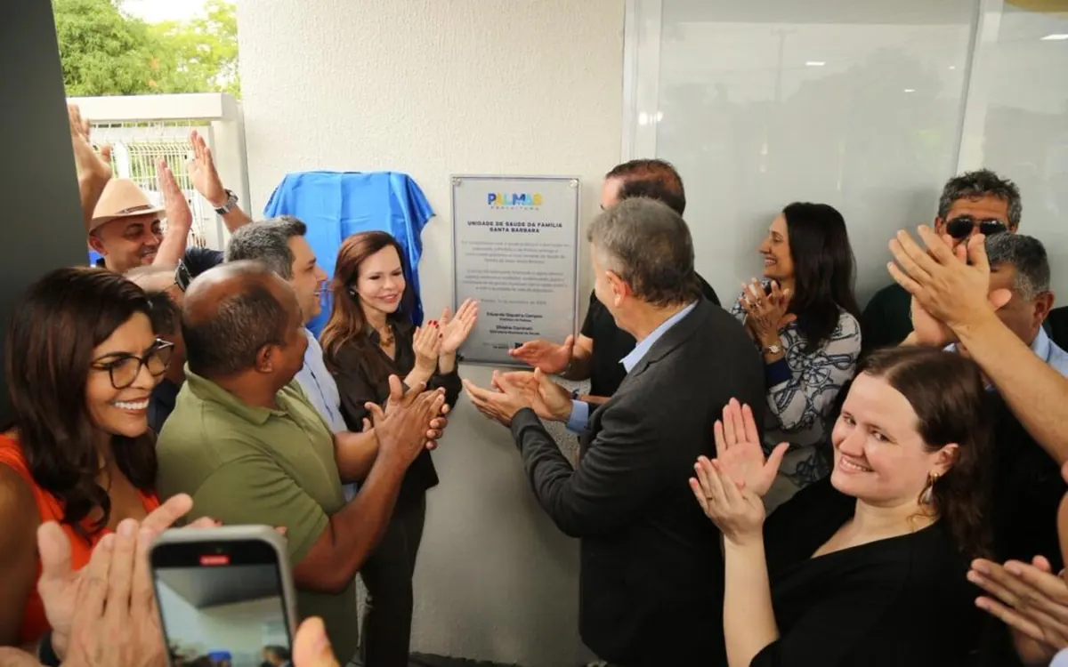 Inauguração de unidade de saúde da família com a comunidade